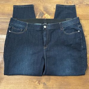 Venezia Mid Rise Skinny Ankle Jeans Size 24 Lane Bryant NWT